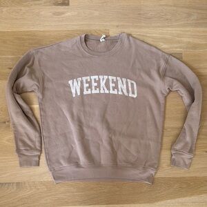 Weekend Graphic Sweatshirt in Brown size small